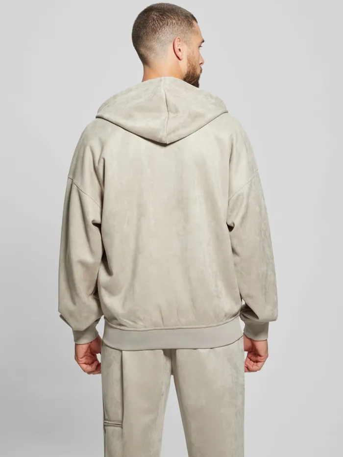 GUESS Hoodies and Sweaters Eco Daril ZipUp Hoodie Sweatshirt White 8211 Men
