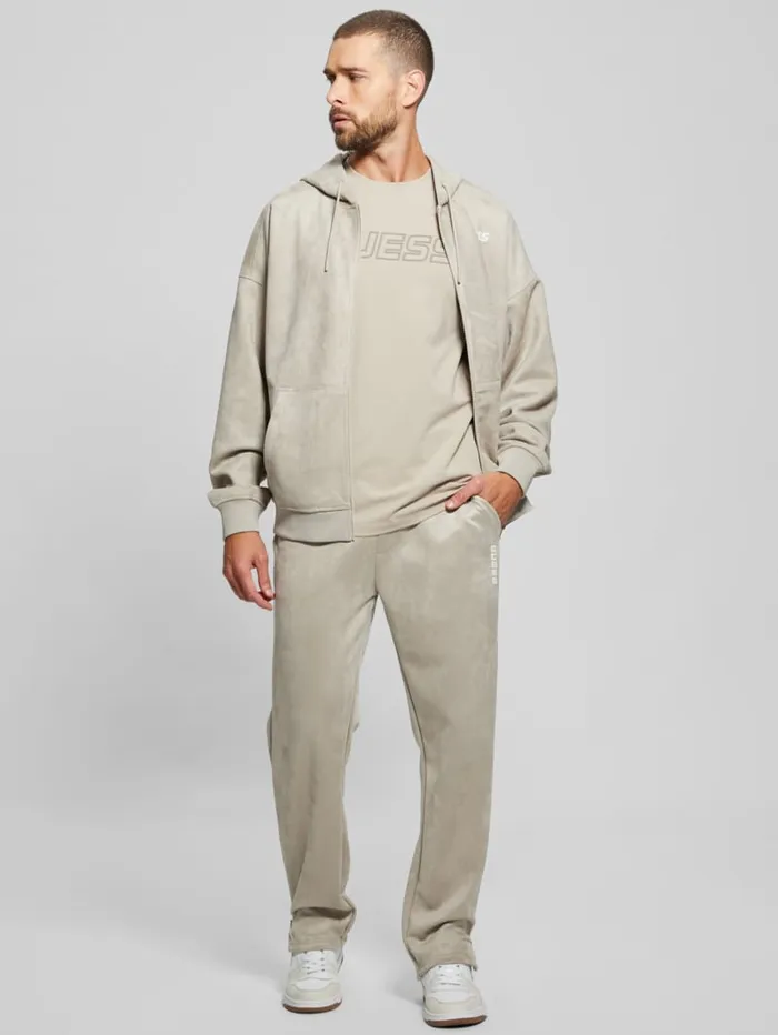 GUESS Hoodies and Sweaters Eco Daril ZipUp Hoodie Sweatshirt White 8211 Men