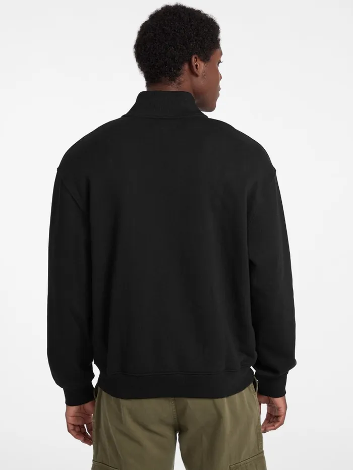 GUESS Hoodies and Sweaters Eco HalfZip Logo Sweater Gray 8211 Men