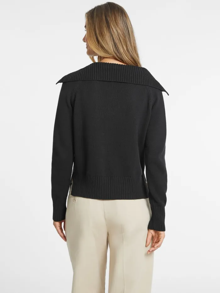 GUESS Hoodies and Sweaters Mini Triangle Polo Sweater Beige 8211 Women