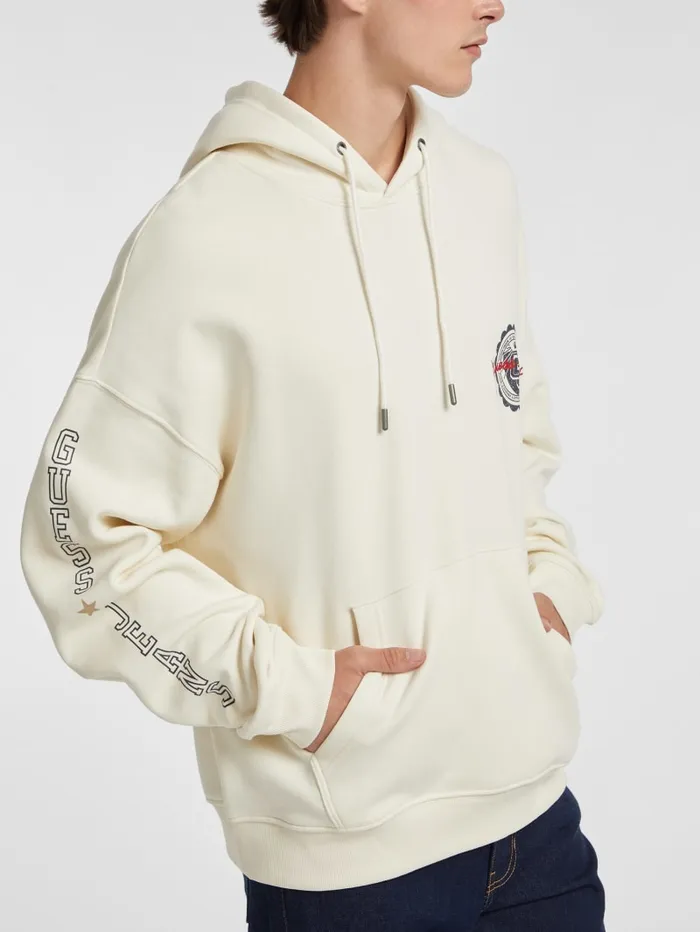 GUESS Hoodies and Sweaters Stamp Logo Hoodie Black 8211 Men