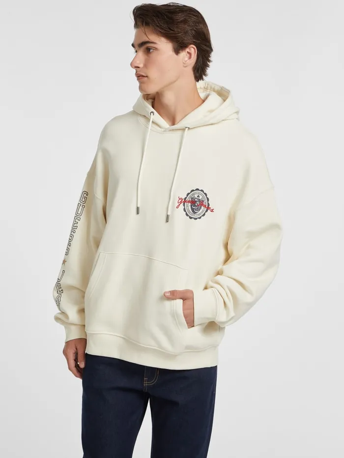 GUESS Hoodies and Sweaters Stamp Logo Hoodie Black 8211 Men