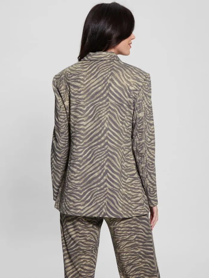 GUESS Jackets and Coats Adriana Printed Blazer Brown 8211 Women
