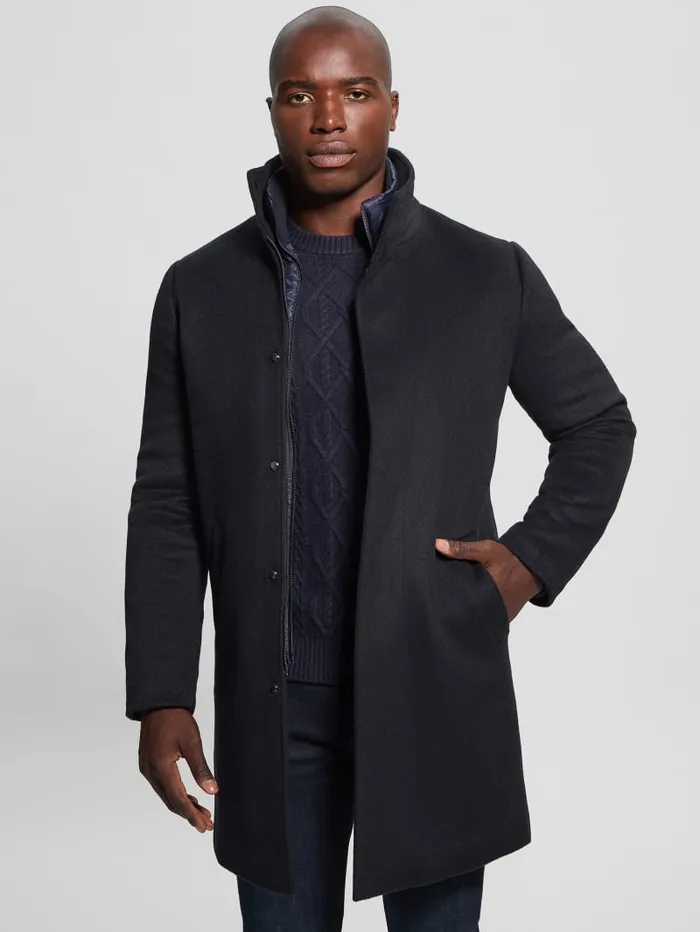GUESS Jackets and Coats Eco WoolBlend Urban Coat Beige 8211 Men