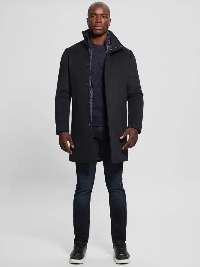 GUESS Jackets and Coats Eco WoolBlend Urban Coat Beige 8211 Men