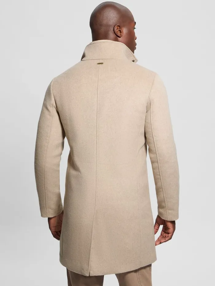 GUESS Jackets and Coats Eco WoolBlend Urban Coat Beige 8211 Men