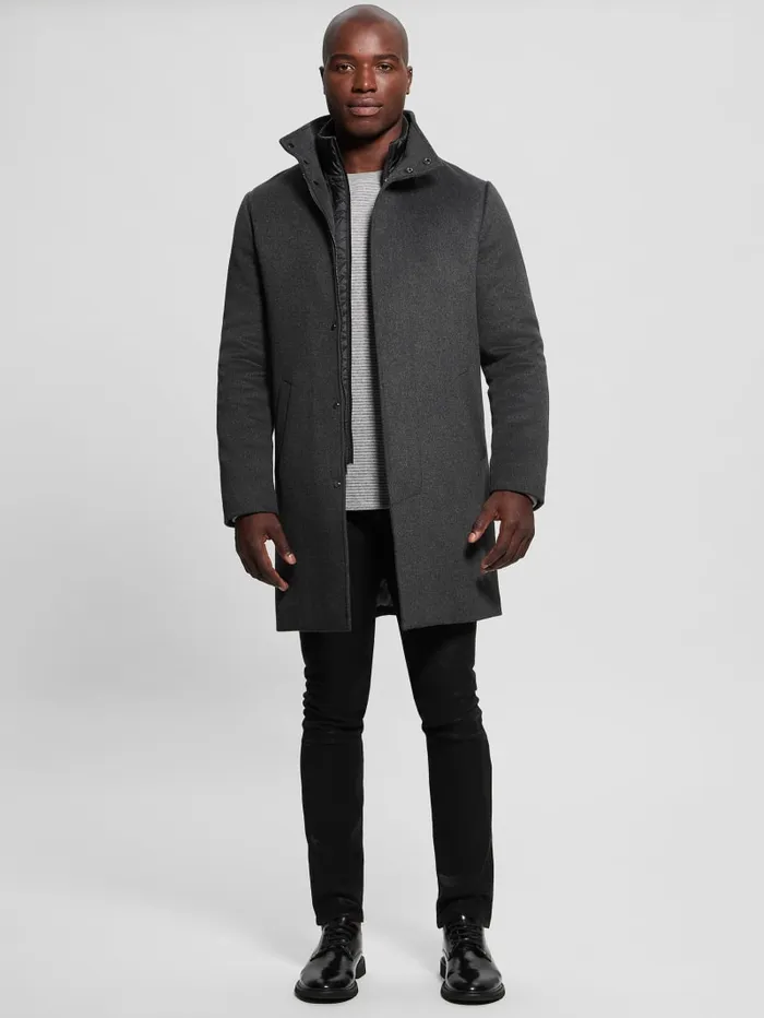 GUESS Jackets and Coats Eco WoolBlend Urban Coat Beige 8211 Men