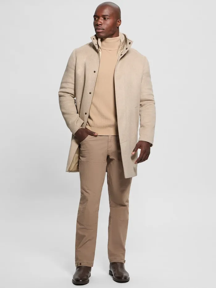 GUESS Jackets and Coats Eco WoolBlend Urban Coat Beige 8211 Men