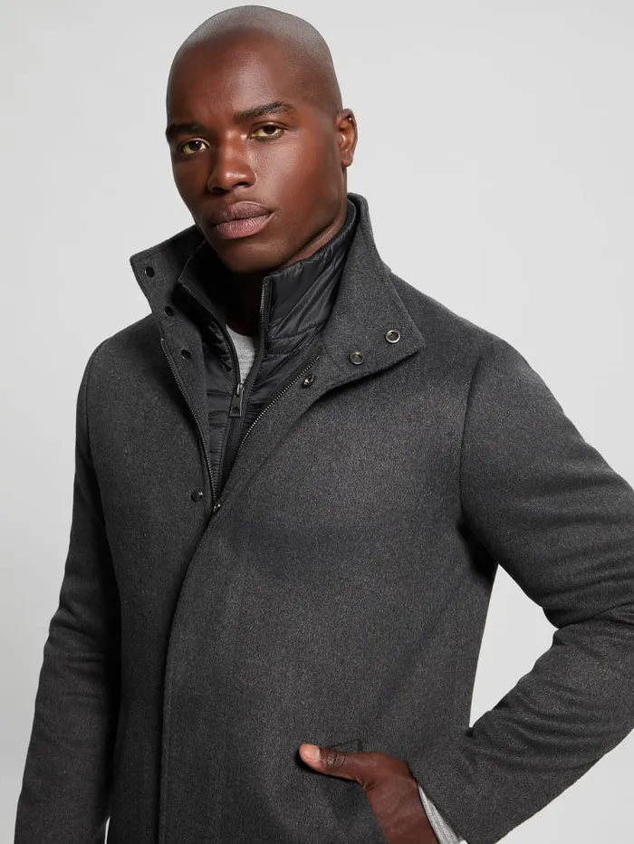 GUESS Jackets and Coats Eco WoolBlend Urban Coat Beige 8211 Men