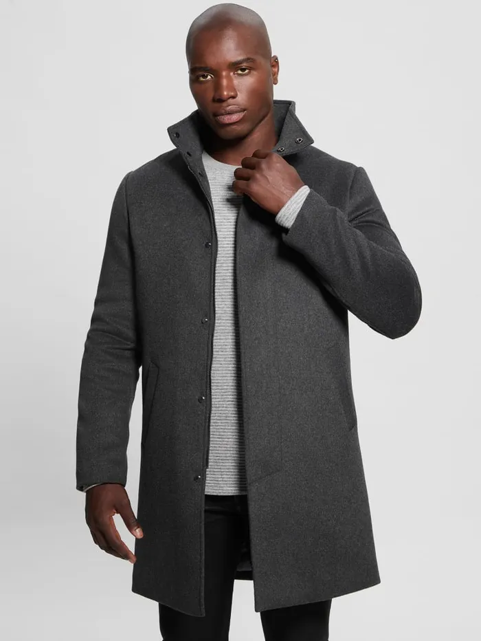 GUESS Jackets and Coats Eco WoolBlend Urban Coat Beige 8211 Men