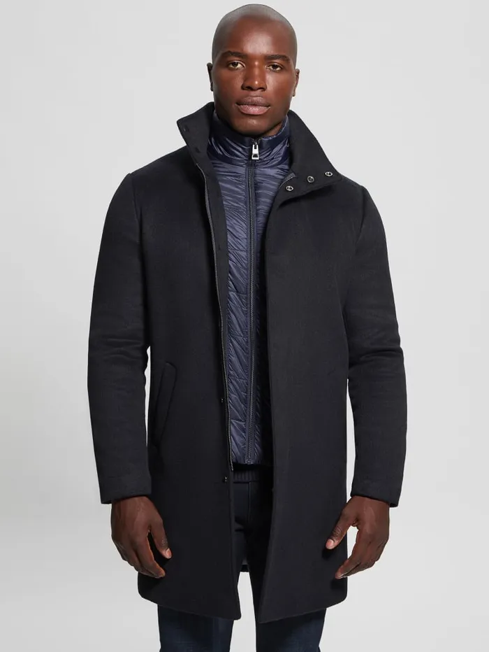 GUESS Jackets and Coats Eco WoolBlend Urban Coat Beige 8211 Men