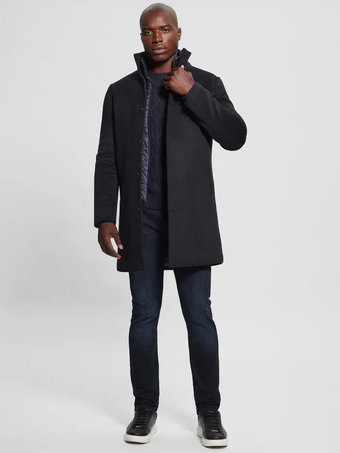GUESS Jackets and Coats Eco WoolBlend Urban Coat Beige 8211 Men