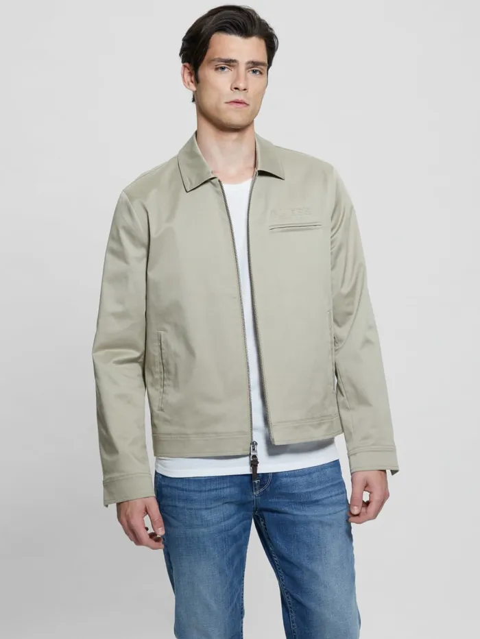 GUESS Jackets and Coats Embossed Jacket Beige 8211 Men