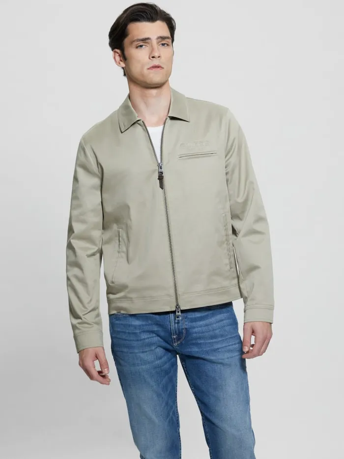 GUESS Jackets and Coats Embossed Jacket Beige 8211 Men