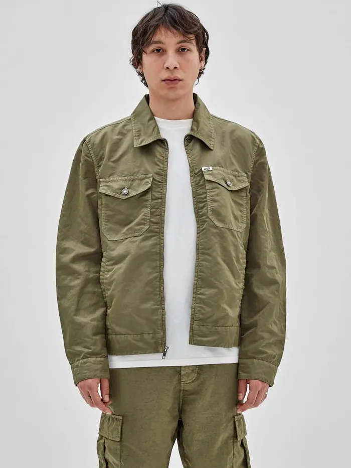 GUESS Jackets and Coats Originals Nylon Cadet Jacket Green 8211 Men