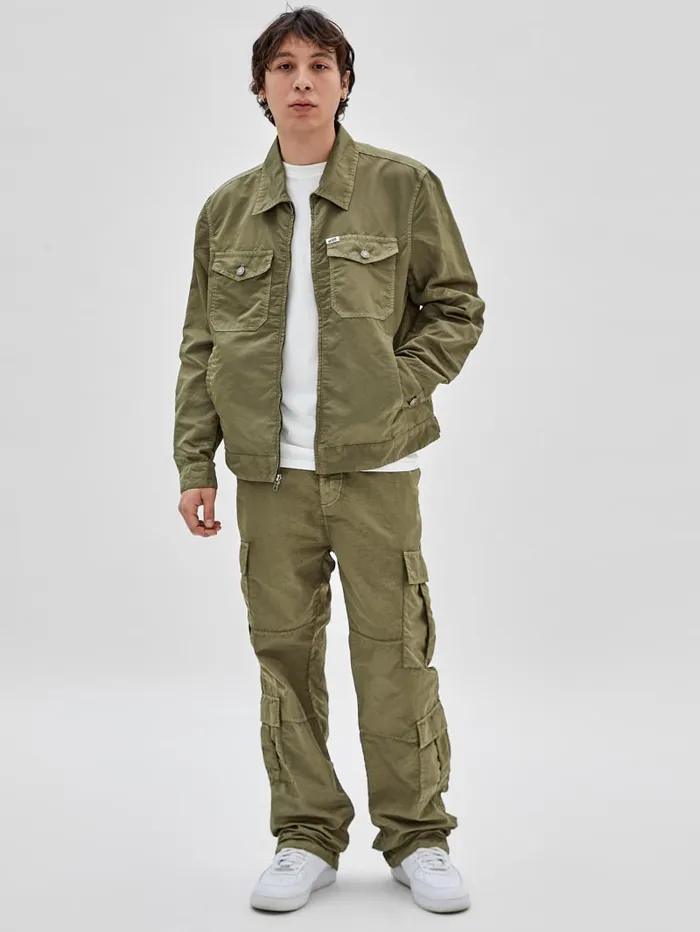 GUESS Jackets and Coats Originals Nylon Cadet Jacket Green 8211 Men