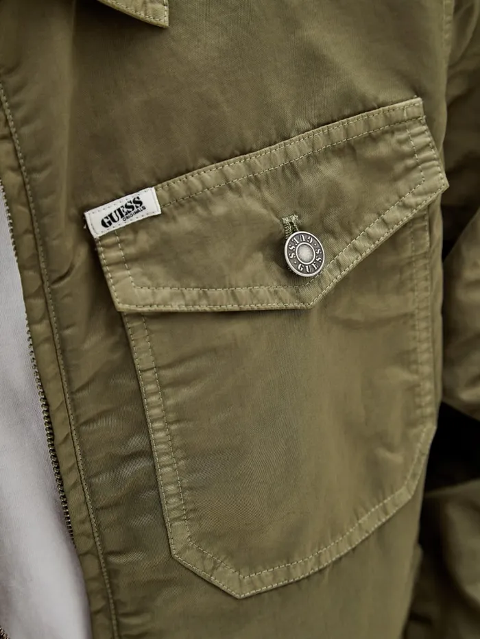 GUESS Jackets and Coats Originals Nylon Cadet Jacket Green 8211 Men