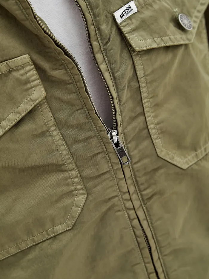 GUESS Jackets and Coats Originals Nylon Cadet Jacket Green 8211 Men