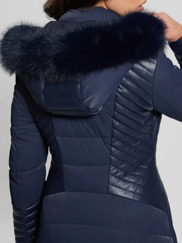 GUESS Jackets and Coats Oxana Hooded Puffer Coat Blue 8211 Women