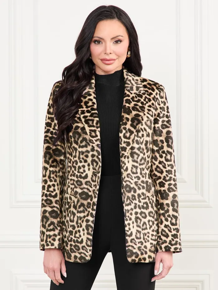 GUESS Jackets and Coats Pamela Printed Velvet Blazer Colors 8211 Women