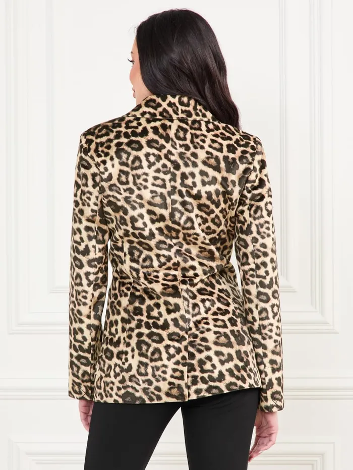 GUESS Jackets and Coats Pamela Printed Velvet Blazer Colors 8211 Women