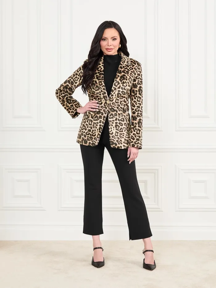 GUESS Jackets and Coats Pamela Printed Velvet Blazer Colors 8211 Women
