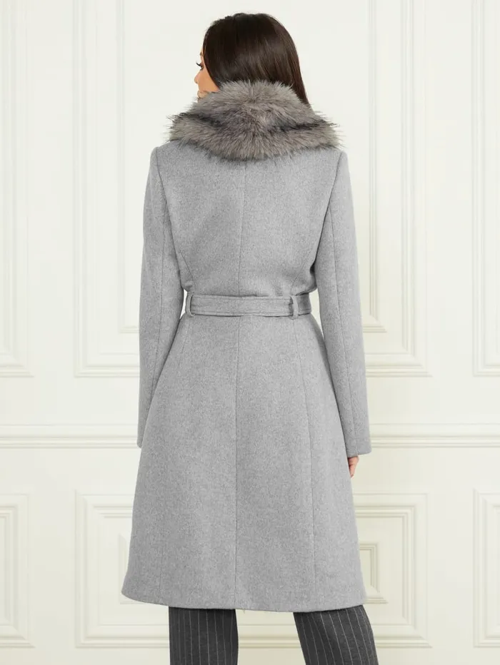 GUESS Jackets and Coats Valerie WoolBlend Coat Gray 8211 Women