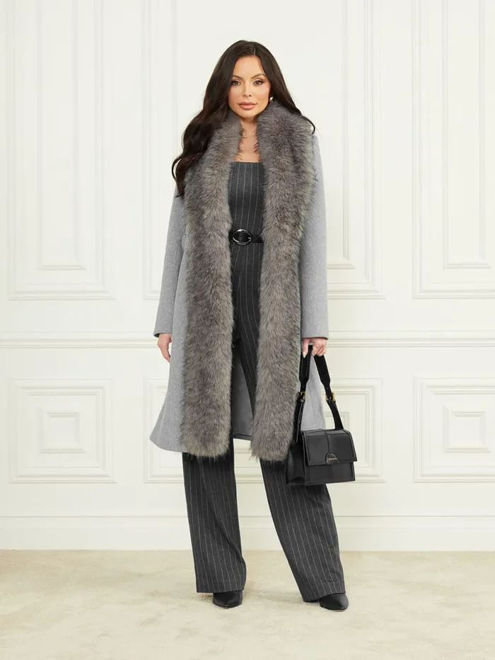 GUESS Jackets and Coats Valerie WoolBlend Coat Gray 8211 Women