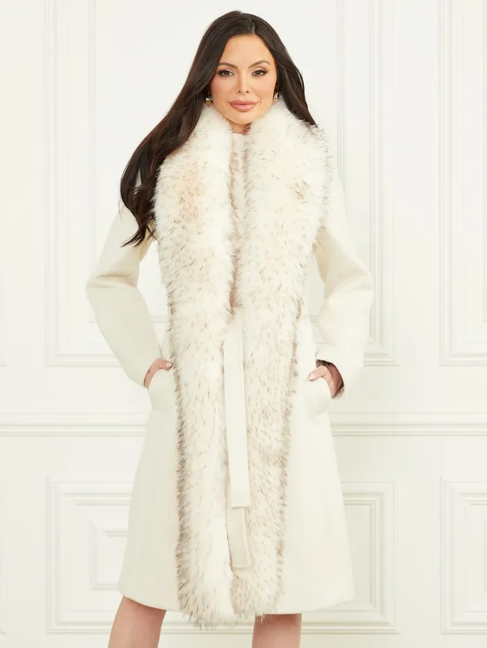 GUESS Jackets and Coats Valerie WoolBlend Coat Gray 8211 Women