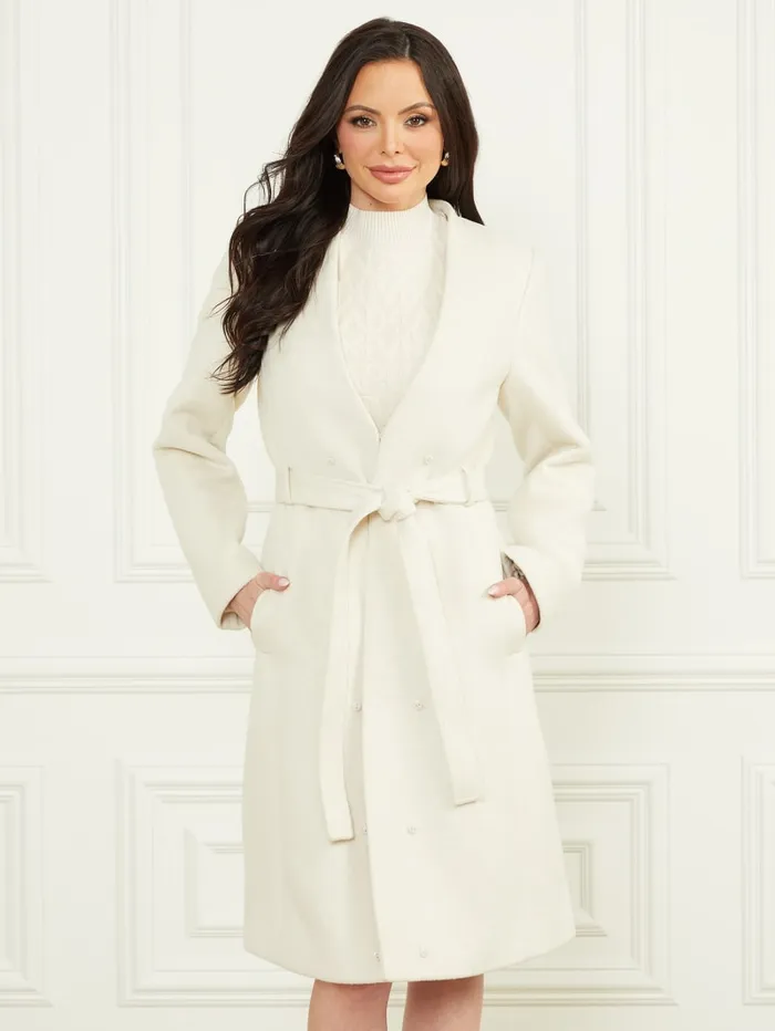 GUESS Jackets and Coats Valerie WoolBlend Coat Gray 8211 Women