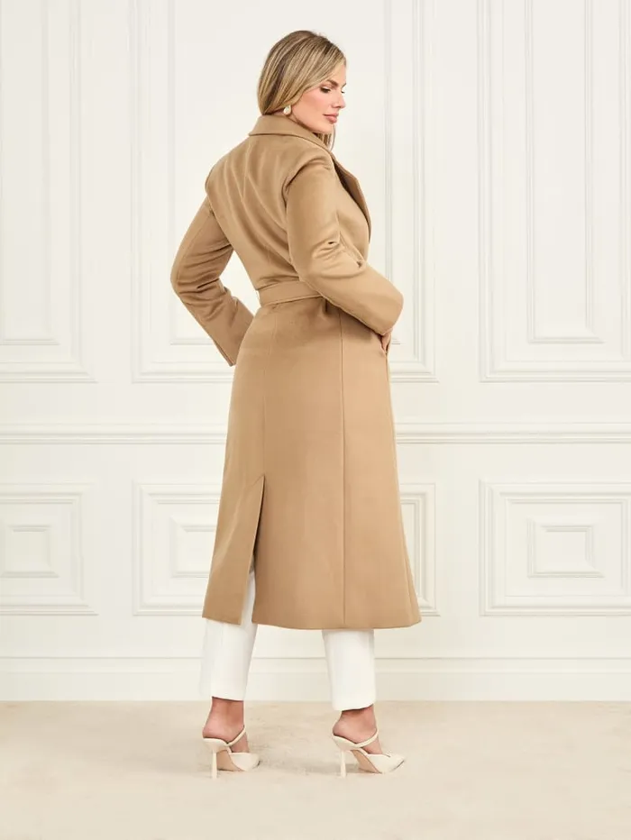 GUESS Jackets Annie Wool Coat Brown 8211 Women