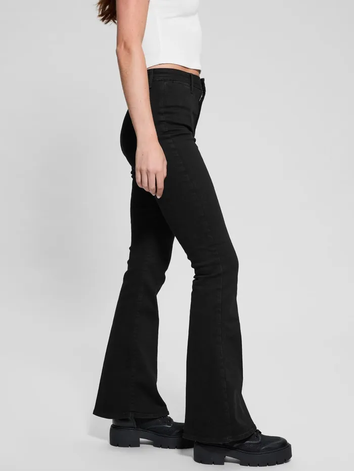 GUESS Jeans and Denim Eco Belle HighRise Flared Jeans Black 8211 Women