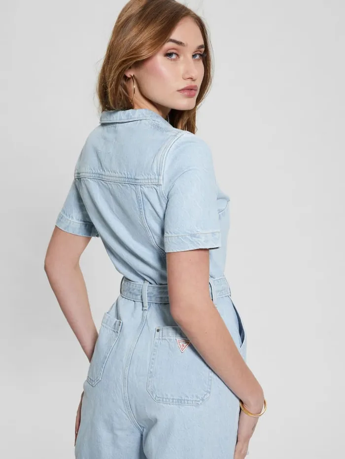 GUESS Jeans and Denim Eco Brenda Denim Jumpsuit Blue 8211 Women