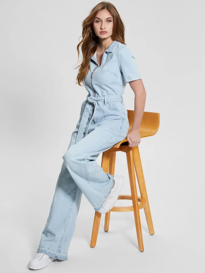 GUESS Jeans and Denim Eco Brenda Denim Jumpsuit Blue 8211 Women