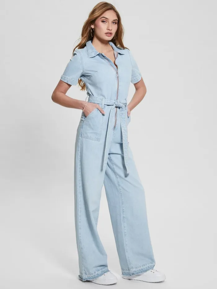 GUESS Jeans and Denim Eco Brenda Denim Jumpsuit Blue 8211 Women