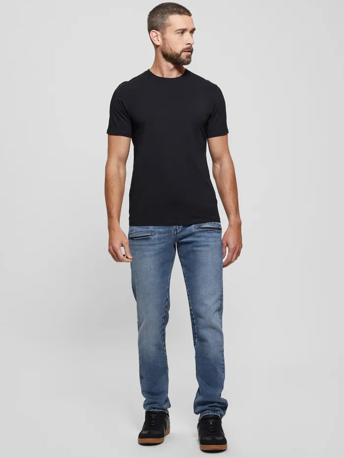 GUESS Jeans and Denim Eco Finnley Zippered Tapered Jeans Black 8211 Men