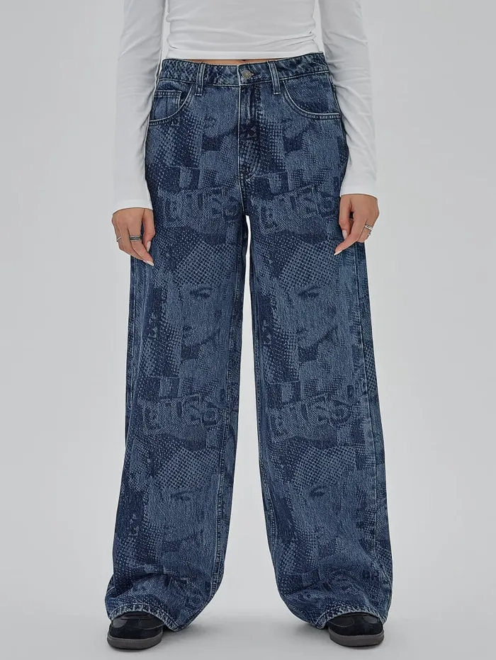GUESS Jeans and Denim Originals Laser Flare Jeans Blue 8211 Women
