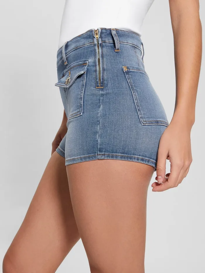 GUESS Jeans and Denim Zelia Denim Shorts Blue 8211 Women