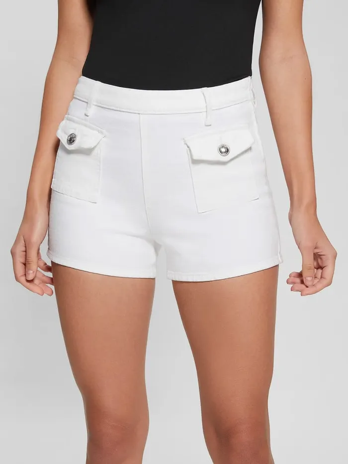 GUESS Jeans and Denim Zelia Shorts White 8211 Women