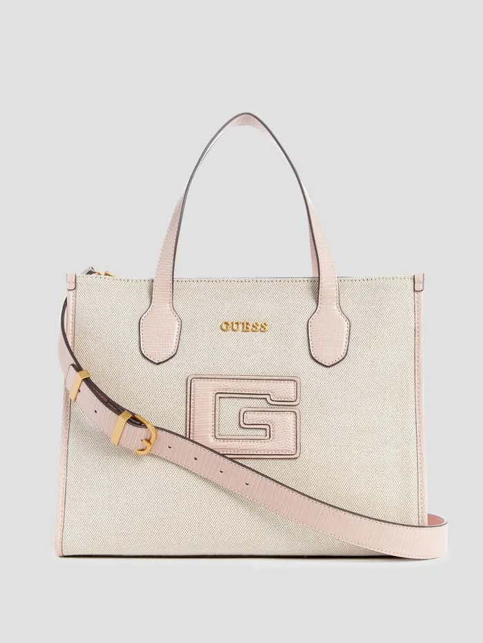 GUESS Logo Bags G Status SnakeEmbossed Tote Grey 8211 Unisex