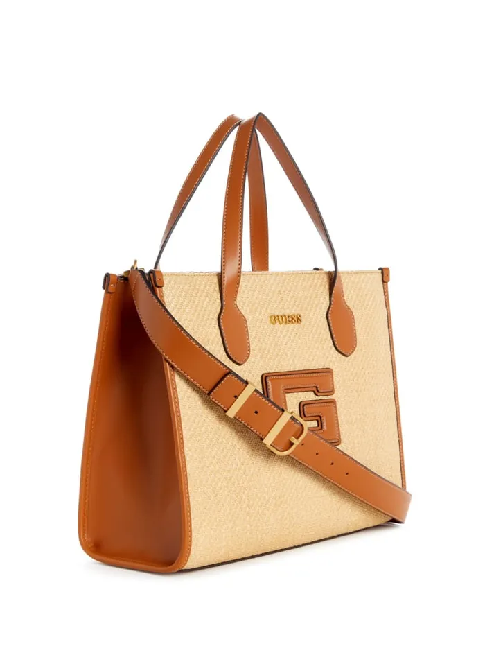 GUESS Logo Bags G Status Tote Brown 8211 Unisex