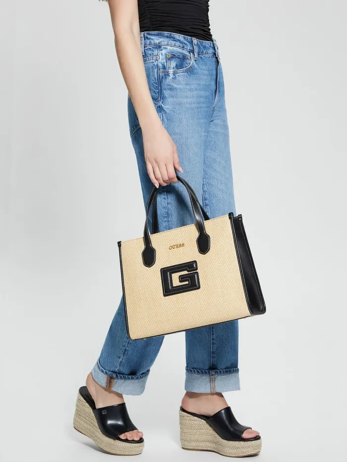 GUESS Logo Bags G Status Tote Brown 8211 Unisex