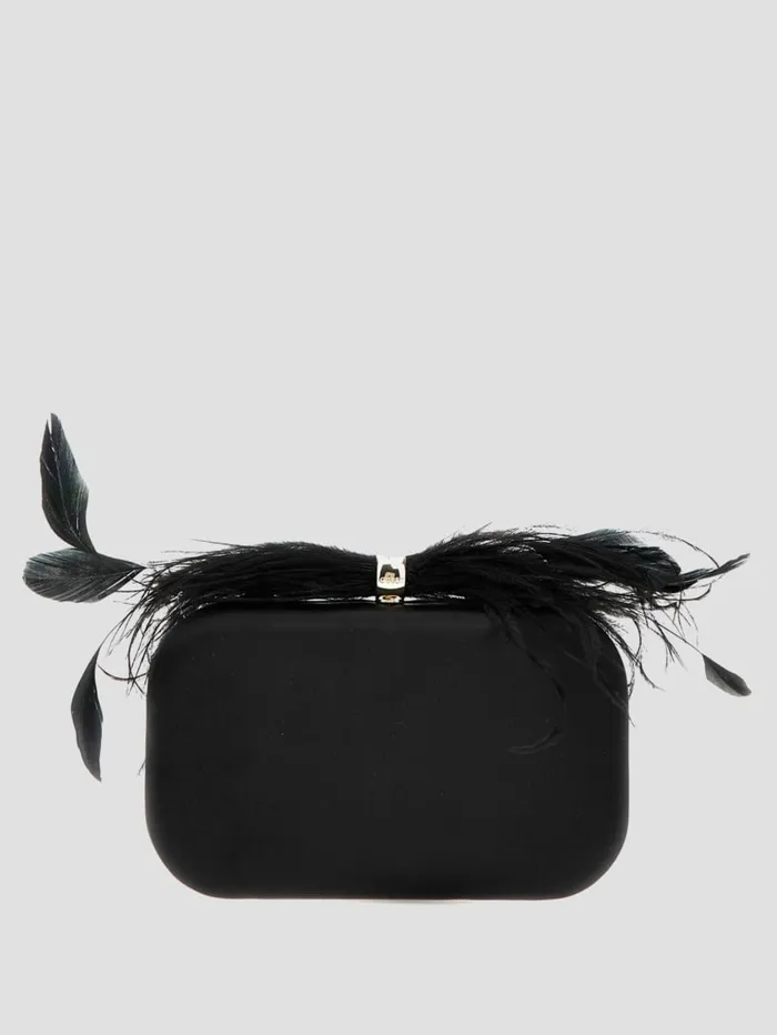 GUESS Mini Bags Keyah Feather Top Clutch Black 8211 Unisex