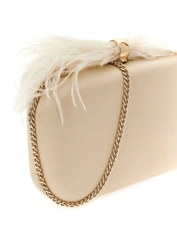 GUESS Mini Bags Keyah Feather Top Clutch Black 8211 Unisex