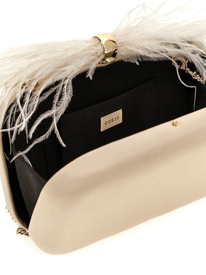 GUESS Mini Bags Keyah Feather Top Clutch Black 8211 Unisex