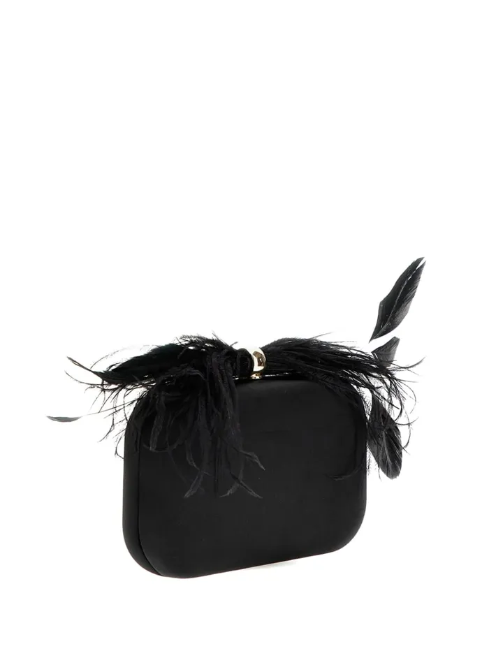 GUESS Mini Bags Keyah Feather Top Clutch Black 8211 Unisex