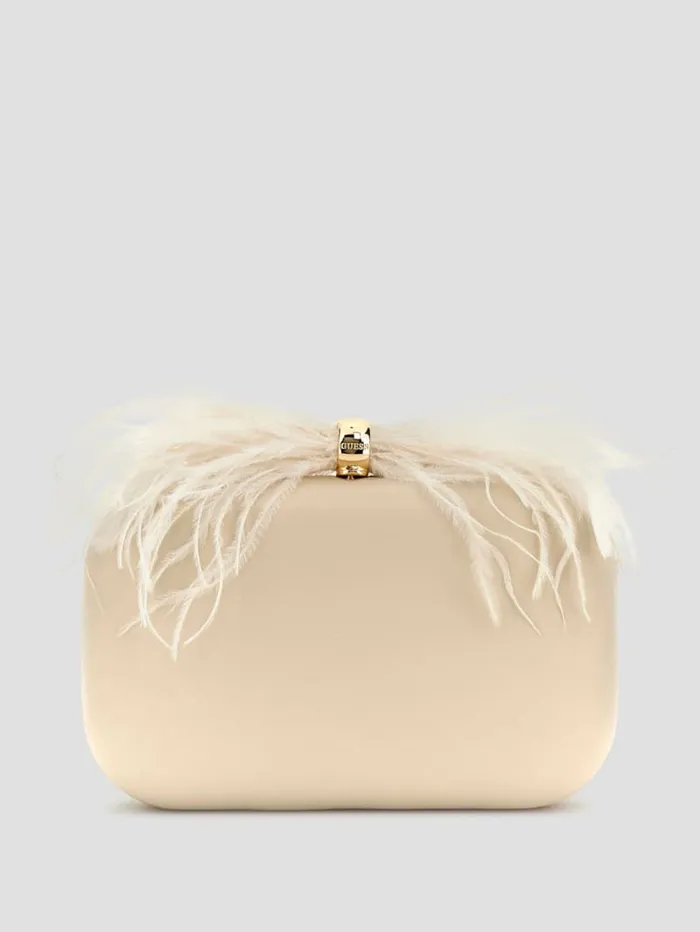 GUESS Mini Bags Keyah Feather Top Clutch Black 8211 Unisex