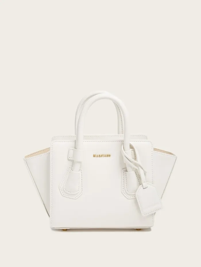 GUESS Mini Bags Merava Leather Mini Satchel White 8211 Unisex