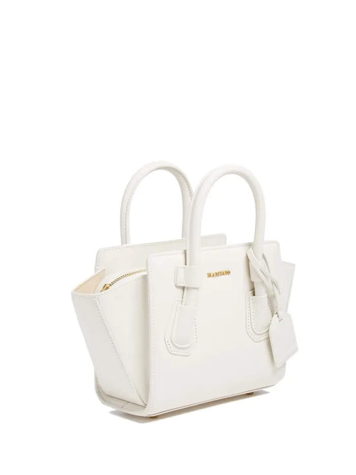 GUESS Mini Bags Merava Leather Mini Satchel White 8211 Unisex