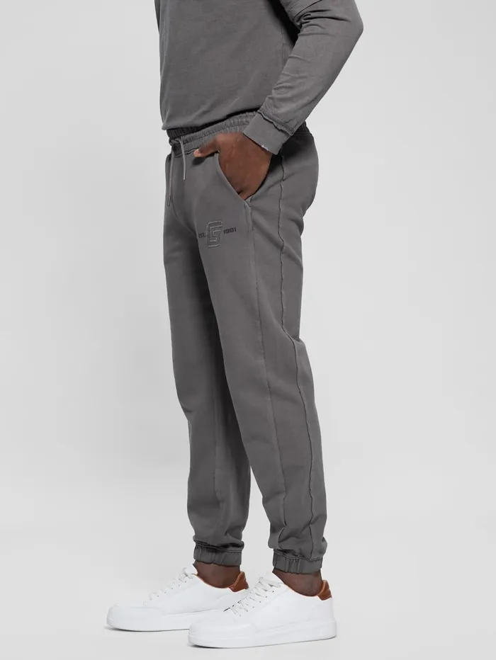 GUESS Pants and Shorts Gondour Patch Pants Grey 8211 Men